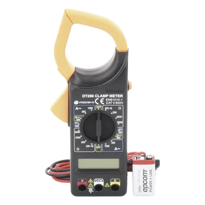 Multímetro Digital de Gancho / 600 V CA/CC / CAT II / 1000 A CA / Pinza 57 mm (2.09') / LCD 3-1/2 Dígitos