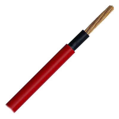 Cable Fotovoltaico / 16 mm² (6 AWG) / 2000 V DC / Rollo 100 m / Cobre Desnudo / XLPE Resistente UV / -40°C a 120°C