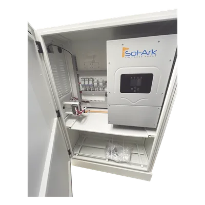 Estacion de Inversor Hibrido de 8 kW con 4 Baterías de 5.12Kwh y Gabinete