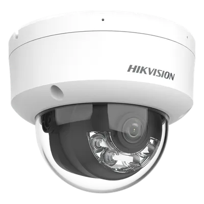 Cámara Domo IP / 4 Megapixel / Dual Light 30 m (98.4 ft) / Lente 2.8 mm / 109° FOV / IK08 / IP67 / PoE