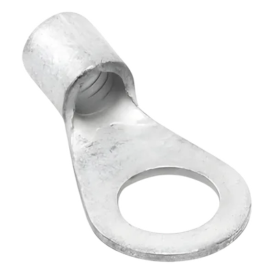 Terminal de Anillo / 6 AWG / Tornillo 5/16" (8 mm) / 600 V / Cobre Estañado / Barril Largo