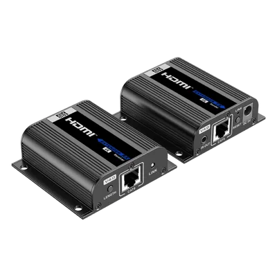 Kit Extensor HDMI / Transmisión 70 m (229.7 ft) a 1080p / 40 m (131.2 ft) a 4K@30Hz / PoC / Salida Loop / HDCP / Audio 7.1