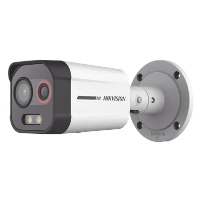 Cámara Bala IP Biespectral Térmica y Óptica / Análisis VCA Perimetral / Térmica 96 x 72 / Óptica 4 MP ColorVu / IR 30 m (98.4 ft) / IP67 / PoE