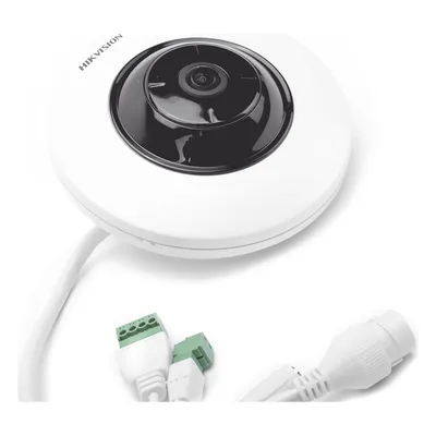 Mini Cámara Fisheye IP / 5 Megapixel / Panorámica 180°-360° / IR 8 m (26.2 ft) / Audio Integrado / PoE / Alarmas I/O