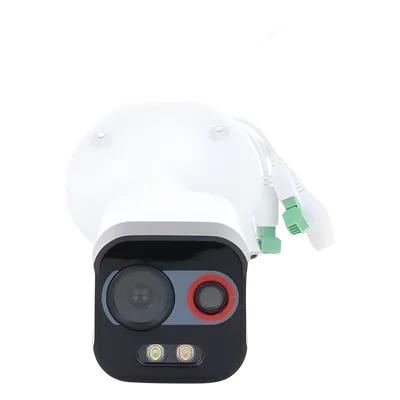 Cámara Bala IP Biespectral Térmica y Óptica / Térmica 96 x 72 / Óptica 4 MP ColorVu / VCA Perimetral / IR 30 m (98.4 ft) / IP67 / PoE