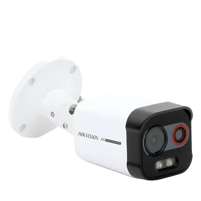 Cámara Bala IP Biespectral Térmica y Óptica / Térmica 96 x 72 / Óptica 4 MP ColorVu / VCA Perimetral / IR 30 m (98.4 ft) / IP67 / PoE