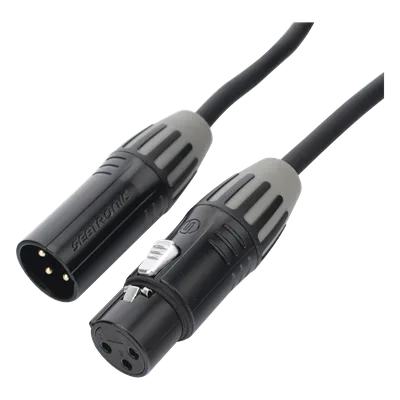 Cable XLR / 3 Polos / Hembra-Macho / Contactos Dorados / Triple Blindaje / 3 m (9.8 ft)