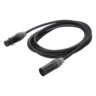 Cable XLR / 3 Polos / Hembra-Macho / Contactos Dorados / Triple Blindaje / 3 m (9.8 ft)