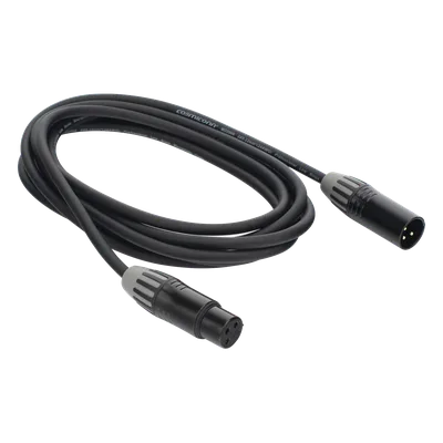 Cable XLR / 3 Polos / Hembra-Macho / Contactos Dorados / Triple Blindaje / 3 m (9.8 ft)