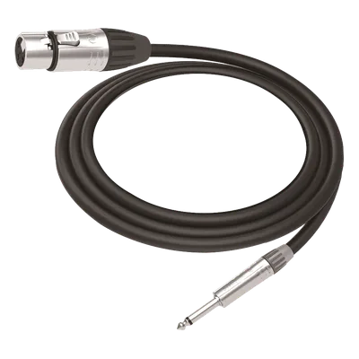 Cable de Audio / XLR 3 Polos Hembra a Plug 1/4 in Mono / 3 m (9.8 ft) / Triple Blindaje / Conectores Seetronic Serie M