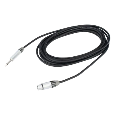 Cable de Audio / XLR 3 Polos Hembra a Plug 1/4 in Mono / 3 m (9.8 ft) / Triple Blindaje / Conectores Seetronic Serie M