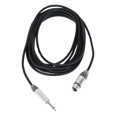 Cable de Audio / XLR 3 Polos Hembra a Plug 1/4 in Mono / 3 m (9.8 ft) / Triple Blindaje / Conectores Seetronic Serie M