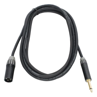 Cable de Audio XLR a Plug / 3 Polos Macho a 1/4 in Mono / Doble Blindaje / Longitud 3 m (9.8 ft) / Conectores Seetronic Serie M