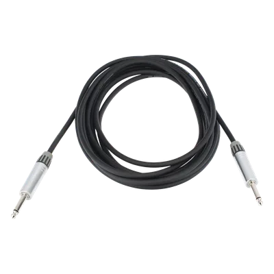 Cable de Audio / Plug 1/4 a Plug 1/4 Mono / Carcasa Cromada / 5 m (16.4 ft) / Triple Blindaje / Conductores OFC