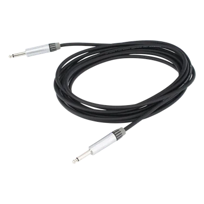 Cable de Audio / Plug 1/4 a Plug 1/4 Mono / Carcasa Cromada / 5 m (16.4 ft) / Triple Blindaje / Conductores OFC