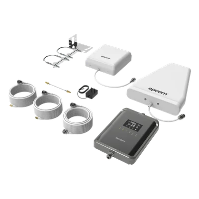 Amplificador Celular Pentabanda / 2G 3G 4G 5G / 700-2600 MHz / 70 dB / 300 m² (3,229 ft²) a 600 m² (6,458 ft²) / VoLTE