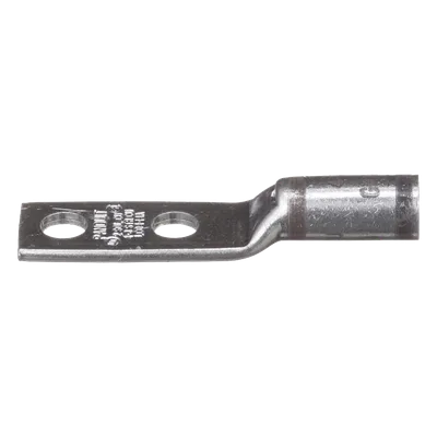 Zapata de compresión LCD4-14A-L para cal. 4 Awg, Doble barreno para tornillo prisionero de 1/4, Espaciado de orificio 16mm, 1 Pz