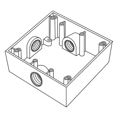 Caja de Conexión a Prueba de Intemperie / 3 Bocas 3/4" (19.05 mm) / Aluminio Diecast / IK09 / 492 cm³ / 0.395 kg