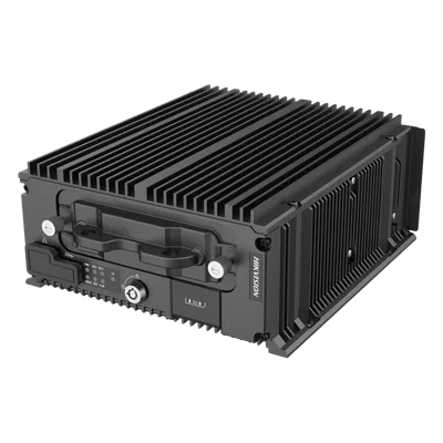 NVR Móvil / 16 Canales IP / 8 Puertos PoE / 2 Bahías HDD 2.5" / Alimentación 9-32VDC / GPS Integrado / -30°C a 60°C