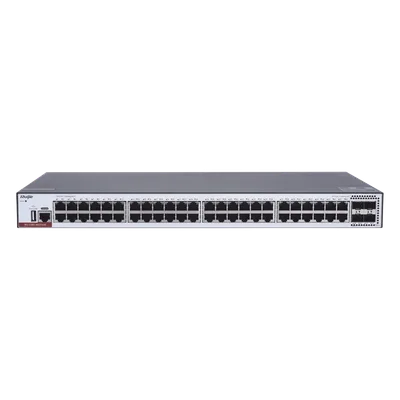 Switch Administrable Capa 3 / 48 Puertos Gigabit / 4 SFP+ 10Gb / Stack VSU 4 Miembros / Conmutación 176 Gbps / Gestión en la Nube