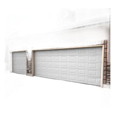 Puerta de Garage Residencial / Panel Calibre 26 / Relleno Poliuretano 43 mm / Densidad 45 kg/m³ / Diseño Americano / Operación Silenciosa