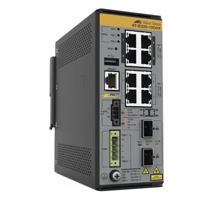 Switch Industrial Ethernet / 8 Puertos PoE++ Gigabit / 2 Puertos SFP+ 10G / Layer 2+ / -40°C a 75°C / Sin Ventilador
