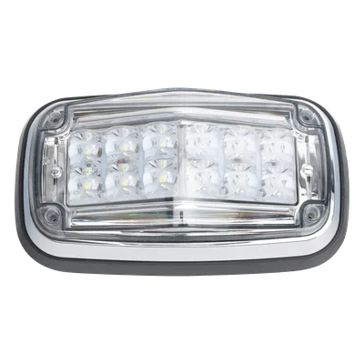 Luz de Advertencia LED / 8 x 4 in / 12 LEDs / 11 Patrones de Destello / IP67 / 12-30 VDC / SAE J595 J845