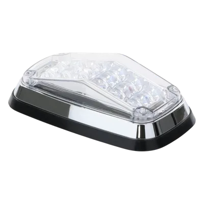 Luz de Advertencia LED / 8 x 4 in / 12 LEDs / 11 Patrones de Destello / IP67 / 12-30 VDC / SAE J595 J845