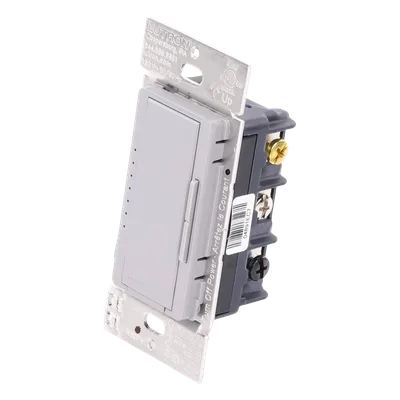 Atenuador de Pared Inalámbrico / 250 W LED/CFL / 500 W Incandescente / Neutro Opcional con RTISS / FASS / Radiofrecuencia 431-437 MHz / Alcance 9 m (29.5 ft) / Control Multiubicación