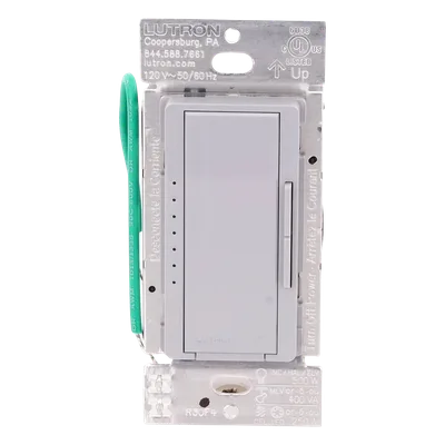 Atenuador de Pared Inalámbrico / 250 W LED/CFL / 500 W Incandescente / Neutro Opcional con RTISS / FASS / Radiofrecuencia 431-437 MHz / Alcance 9 m (29.5 ft) / Control Multiubicación