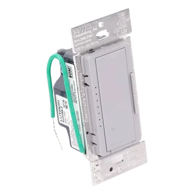 Atenuador de Pared Inalámbrico / 250 W LED/CFL / 500 W Incandescente / Neutro Opcional con RTISS / FASS / Radiofrecuencia 431-437 MHz / Alcance 9 m (29.5 ft) / Control Multiubicación
