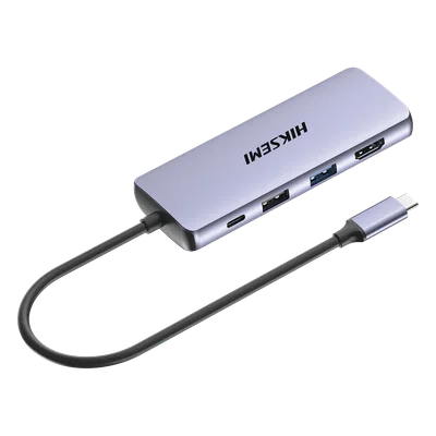 Hub USB-C 8 en 1 / HDMI 4K@30Hz / 3x USB 3.0 5 Gbps / Lector SD + Micro SD / PD 100W / Aluminio 112 mm (4.4 in)
