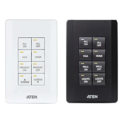 Teclado de control / 8 botones configurables / 14 combinaciones / Ethernet 10/100 / Montaje 1GANG / 4.58x2.78x1.53 in
