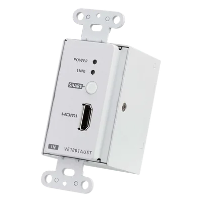Transmisor HDMI / 4K 60Hz 4:2:0 / HDBaseT-Lite 40m / PoH / Placa de pared US / 131 pies