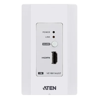 Transmisor HDMI / 4K 60Hz 4:2:0 / HDBaseT-Lite 40m / PoH / Placa de pared US / 131 pies