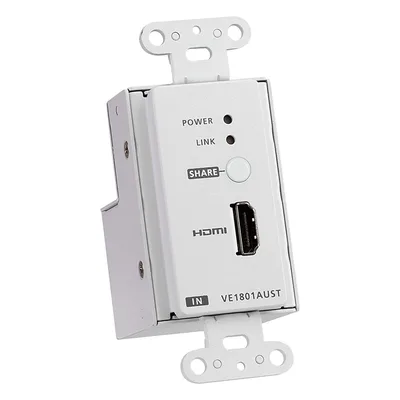 Transmisor HDMI / 4K 60Hz 4:2:0 / HDBaseT-Lite 40m / PoH / Placa de pared US / 131 pies