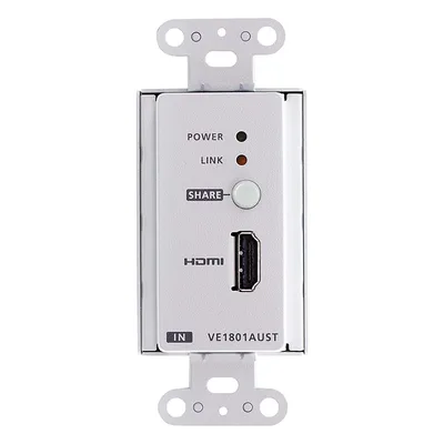 Transmisor HDMI / 4K 60Hz 4:2:0 / HDBaseT-Lite 40m / PoH / Placa de pared US / 131 pies