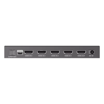 Conmutador HDMI / 4 Entradas 1 Salida / 8K@60Hz / 48 Gbps / HDMI 2.1 / Control IR y RS-232
