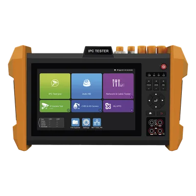 Tester Multifunción / Pantalla Táctil 7" / Prueba IP/HD Coaxial 4K/8K / Wi-Fi Dual Band / TDR 1.2 km (3937 ft) / Medidor de Potencia Óptica / Láser 100 m (328 ft)