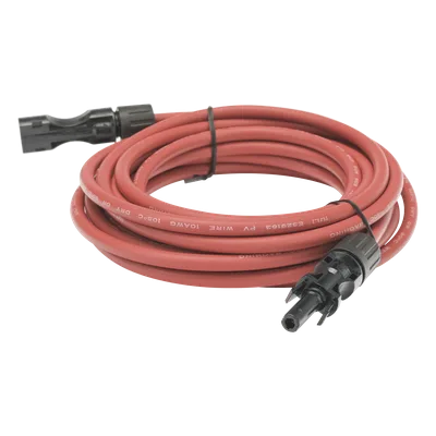 Cable Fotovoltaico / 2.5 m (8.2 ft) / 10 AWG / MC4-M Ambos Extremos / Rojo