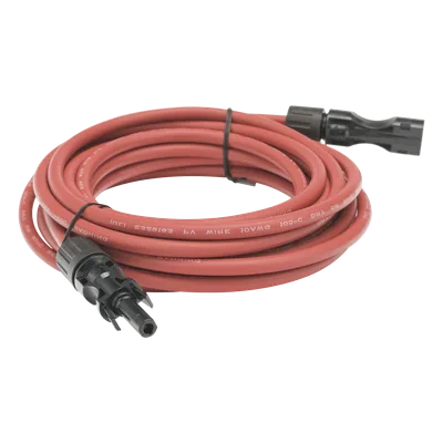 Cable Fotovoltaico / 2.5 m (8.2 ft) / 10 AWG / MC4-M Ambos Extremos / Rojo