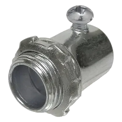 Conector para Pared Delgada / 3/4 in (19 mm) / Acero / Tornillo de Fijación / 1.087 in x 1.47 in