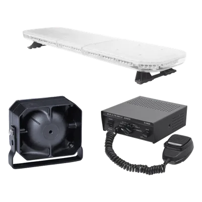 Kit de Equipamiento para Unidades de Seguridad Pública / Barra LED 88 LEDs / Sirena 100W / Bocina 100W / IP65 / 118 cm (46.5 in)
