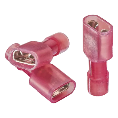 Terminal hembra aislada completa / Baterías con terminal macho F1 / para cables 22-16 AWG / Paquete de 25 piezas