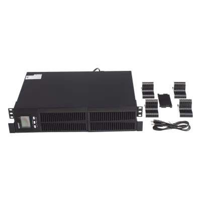 UPS de 1000VA/900W / Topología On-Line Doble Conversión / Entrada y Salida de 120 Vca / Clavija de Entrada NEMA 5-15P / Pantalla LCD Configurable /Formato Rack/Torre