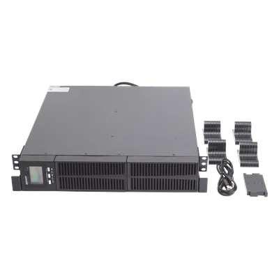UPS de 2000VA/1800W / Topología On-Line Doble Conversión / Entrada y Salida de 120 Vca / Clavija de Entrada NEMA 5-20P / Pantalla LCD Configurable / Formato Rack/Torre