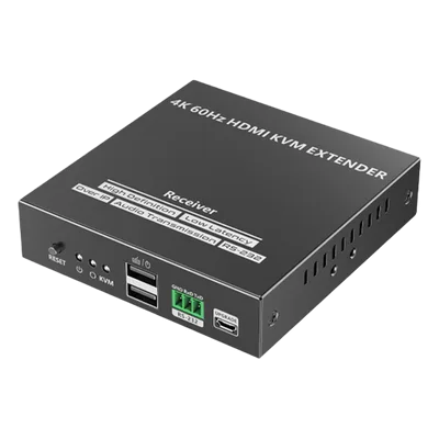 Receptor Extensor HDMI / 4K @ 60 Hz / Alcance 150 m (492.1 ft) / KVM y RS-232 / Cat 6/6a/7 / 18 Gbps