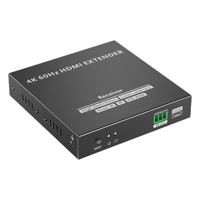 Receptor HDMI IP / 4K UHD @60Hz / 18 Gbps / Cat 6/6a/7 hasta 120 m (393.7 ft) / HDCP 2.2 / IR 20-60 kHz