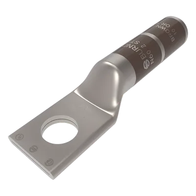 Zapata Terminal de Cañón Largo / 35 000 V / Calibre 2 AWG / Tornillo 5/16 in / Barril Largo / Cobre Estañado