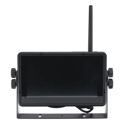 Sistema de Cámara de Reversa Inalámbrico / Monitor Táctil 7" 1024x600 / Transmisión 2.4 GHz / Alcance 200 m (656.2 ft) / IP69K / 12-24 VDC